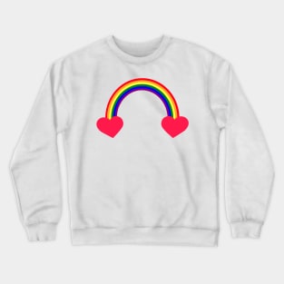 Valentine's day. Love red heart with gay rainbow. Crewneck Sweatshirt